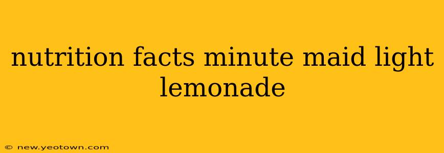 nutrition facts minute maid light lemonade