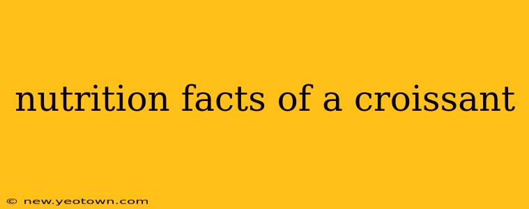 nutrition facts of a croissant
