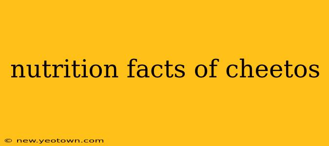 nutrition facts of cheetos