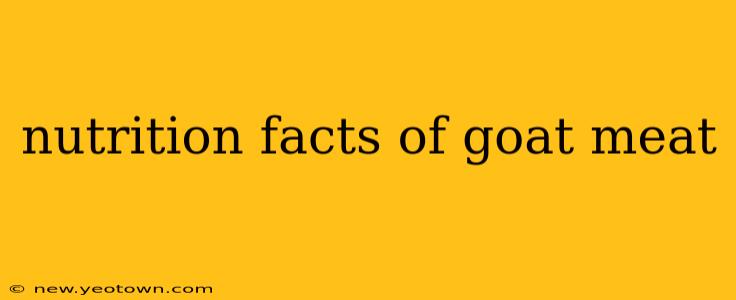 nutrition facts of goat meat
