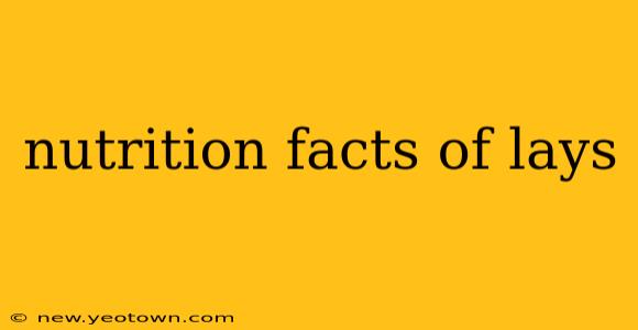 nutrition facts of lays