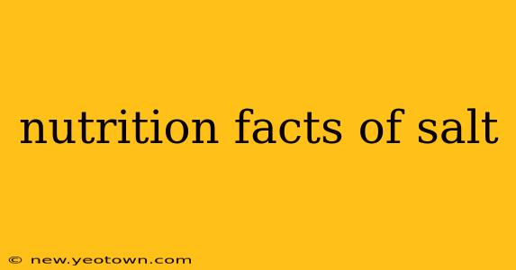 nutrition facts of salt