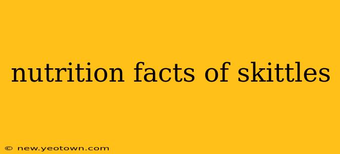 nutrition facts of skittles