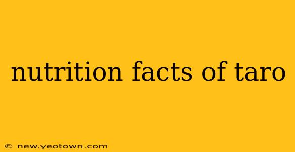 nutrition facts of taro