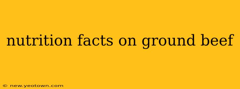nutrition facts on ground beef