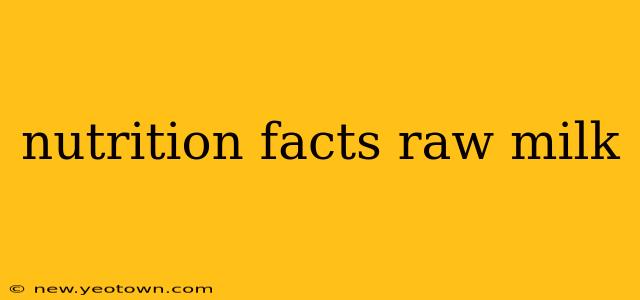 nutrition facts raw milk
