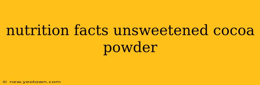 nutrition facts unsweetened cocoa powder