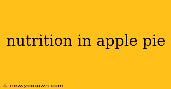 nutrition in apple pie