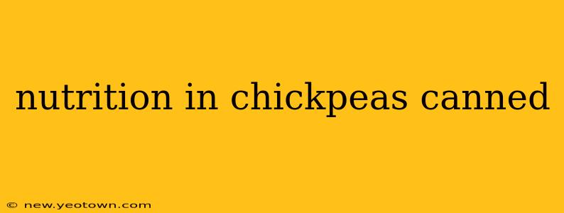 nutrition in chickpeas canned