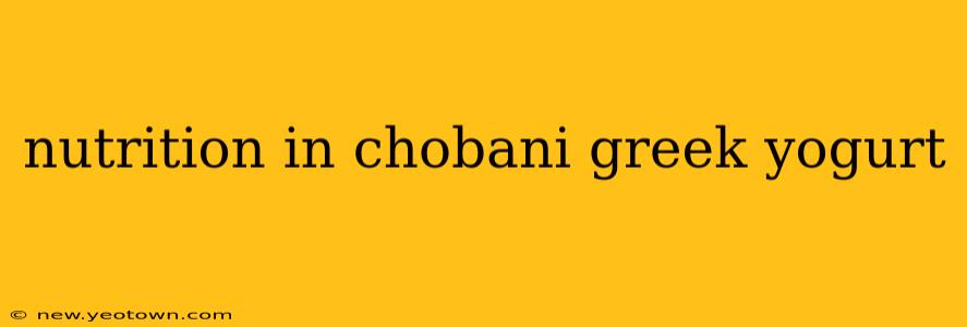 nutrition in chobani greek yogurt