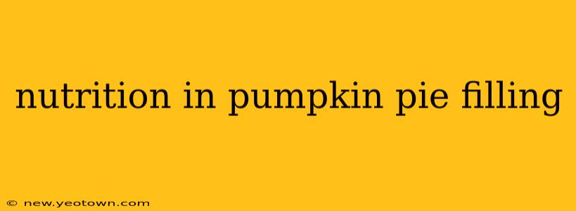 nutrition in pumpkin pie filling