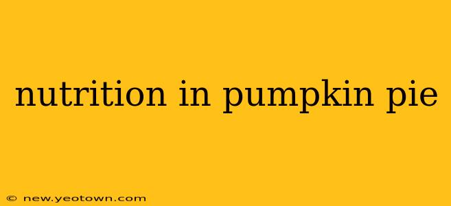 nutrition in pumpkin pie