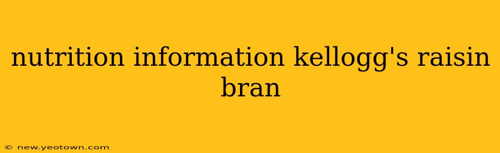 nutrition information kellogg's raisin bran