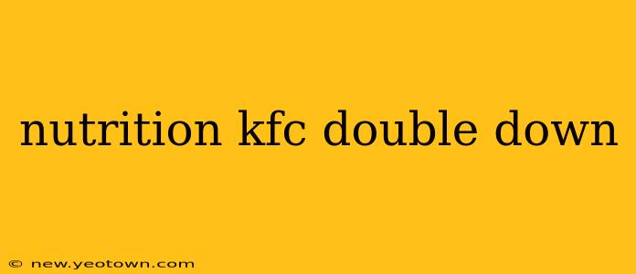 nutrition kfc double down