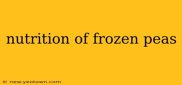 nutrition of frozen peas