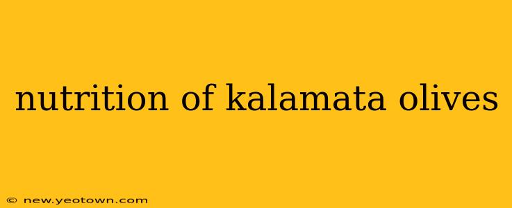 nutrition of kalamata olives