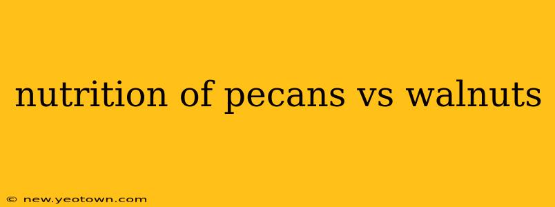 nutrition of pecans vs walnuts