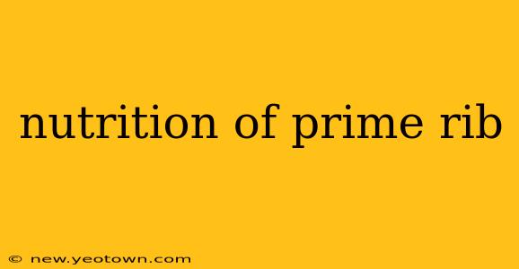 nutrition of prime rib