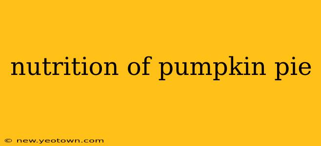 nutrition of pumpkin pie