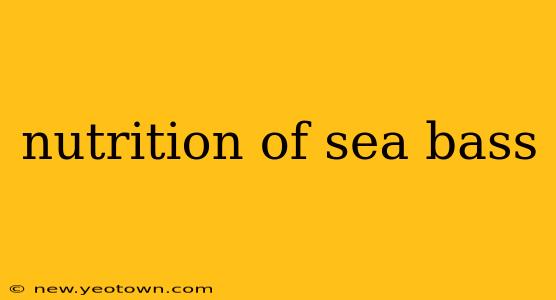 nutrition of sea bass