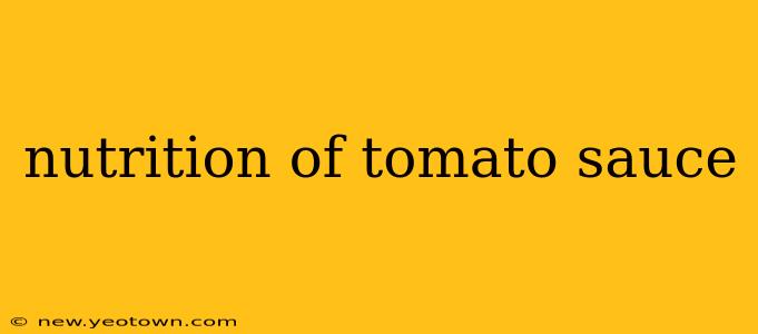 nutrition of tomato sauce