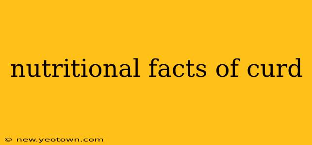 nutritional facts of curd