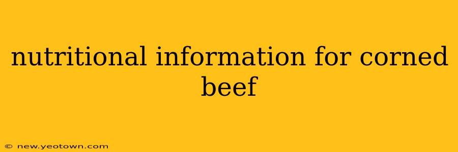 nutritional information for corned beef