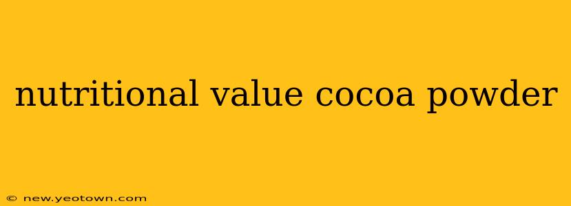 nutritional value cocoa powder