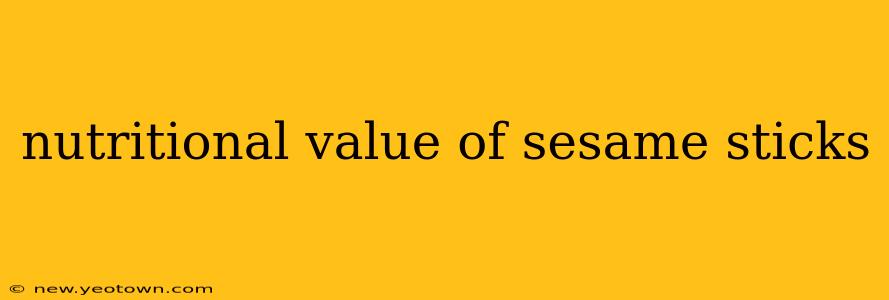 nutritional value of sesame sticks
