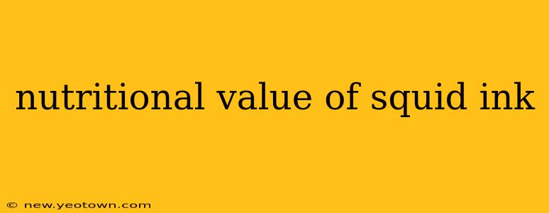 nutritional value of squid ink