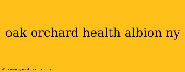 oak orchard health albion ny