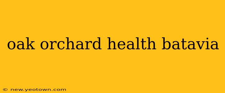 oak orchard health batavia