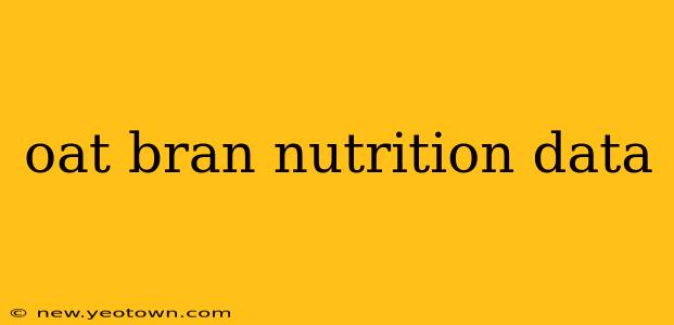 oat bran nutrition data