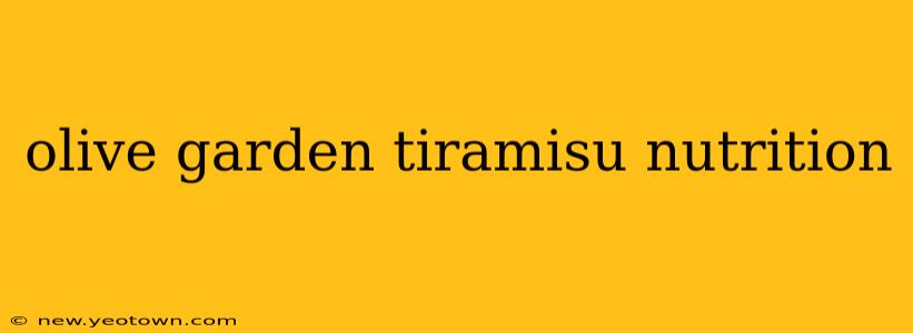 olive garden tiramisu nutrition