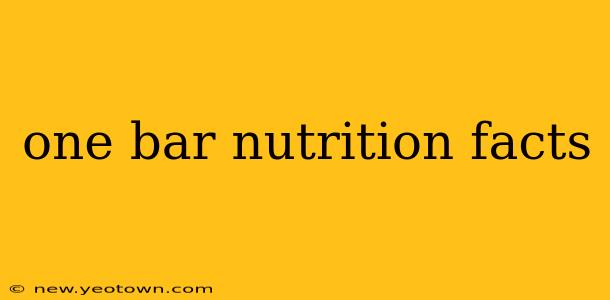 one bar nutrition facts