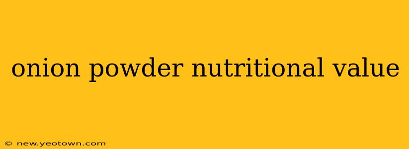 onion powder nutritional value