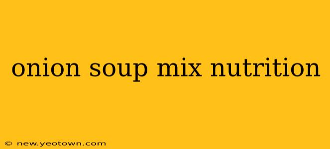 onion soup mix nutrition