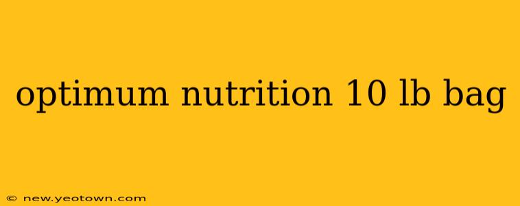 optimum nutrition 10 lb bag