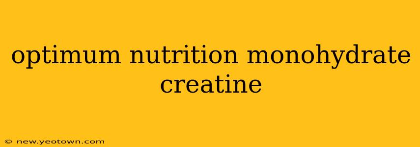 optimum nutrition monohydrate creatine