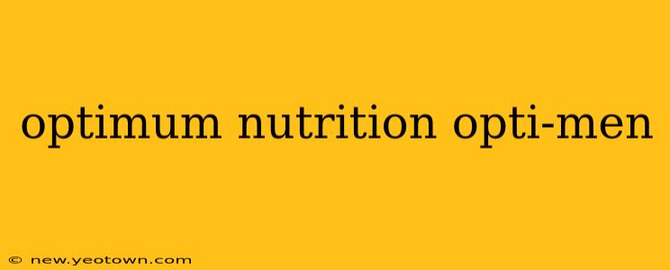 optimum nutrition opti-men