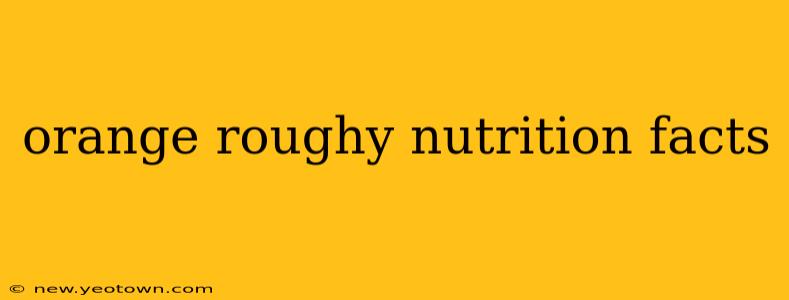 orange roughy nutrition facts