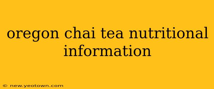 oregon chai tea nutritional information