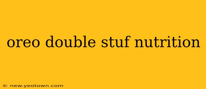 oreo double stuf nutrition