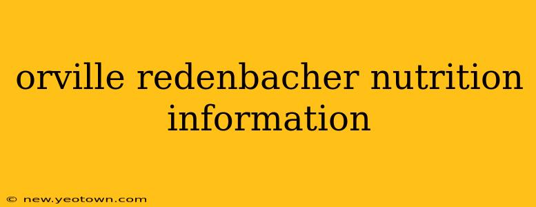 orville redenbacher nutrition information