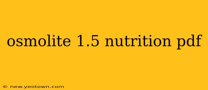 osmolite 1.5 nutrition pdf