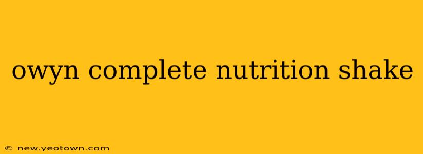 owyn complete nutrition shake