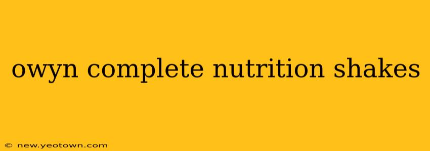 owyn complete nutrition shakes