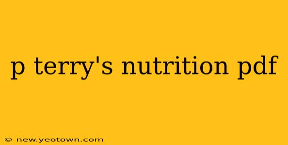 p terry's nutrition pdf