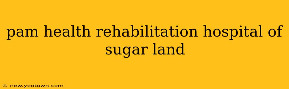 pam health rehabilitation hospital of sugar land