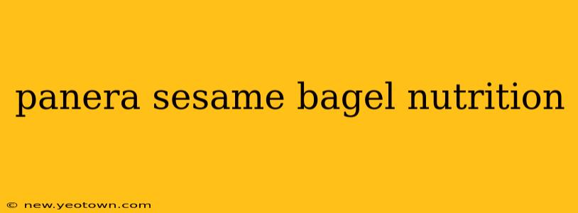 panera sesame bagel nutrition